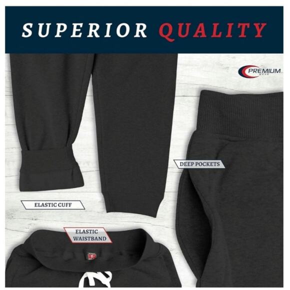 Premium Wear Men’s Size L Black Jogger Sweatpants Lightweight Super Soft - Picture 5 of 8